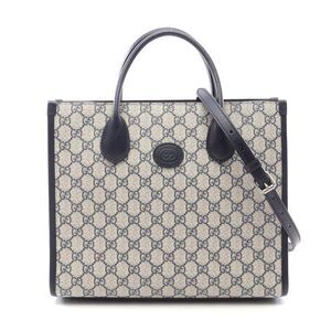 Gucci GG Supreme Tote Bag PVC Coated Canvas Leather